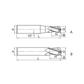 Solid carbide milling Ball nose cutter long shank High-performance machining PM-4BL - Makotools Industrial Supply Tools for Metal Cutting
